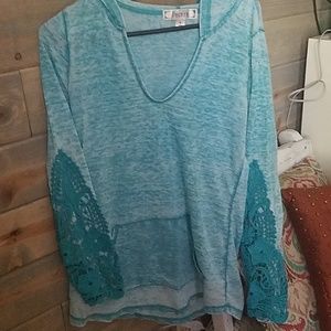 Decree long sleeve hoodie tunic.